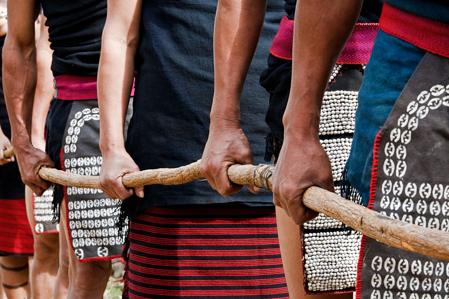  Ao nagas just before their performance will be start at the Hornbill festival   Kohima